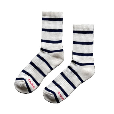 Striped Boyfriend Socks - Sailor Stripe