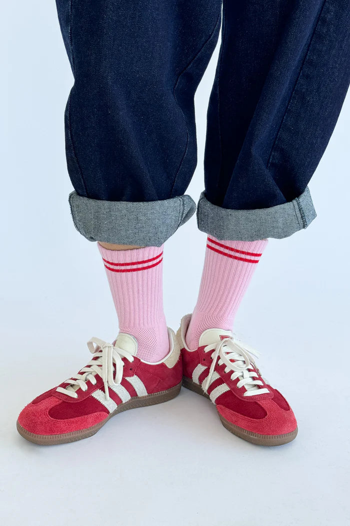 Boyfriend Socks - Armour Pink
