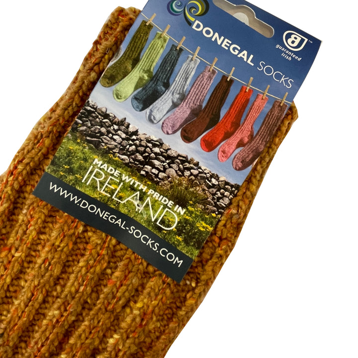 Wool Mix Donegal Socks - Gold