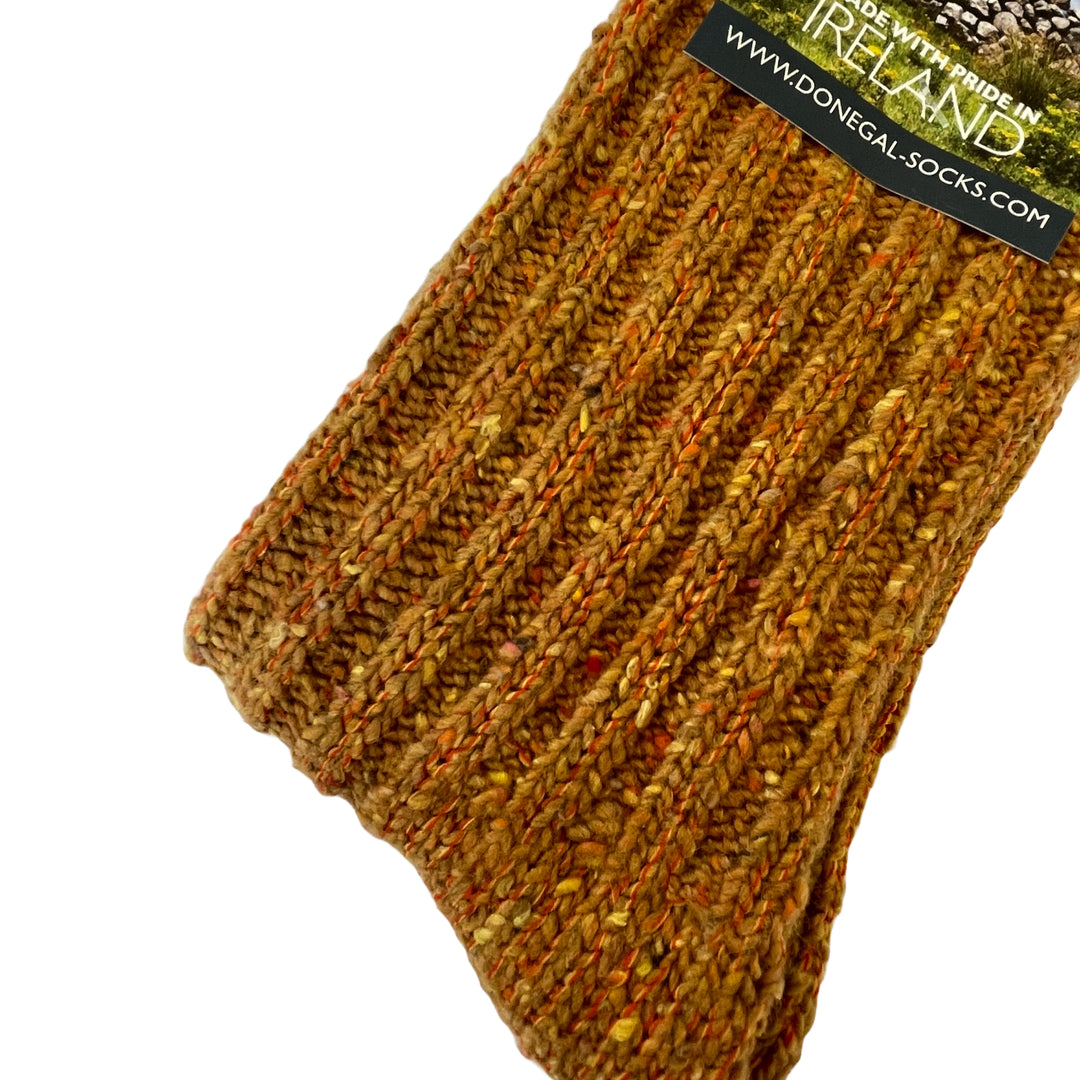 Wool Mix Donegal Socks - Gold