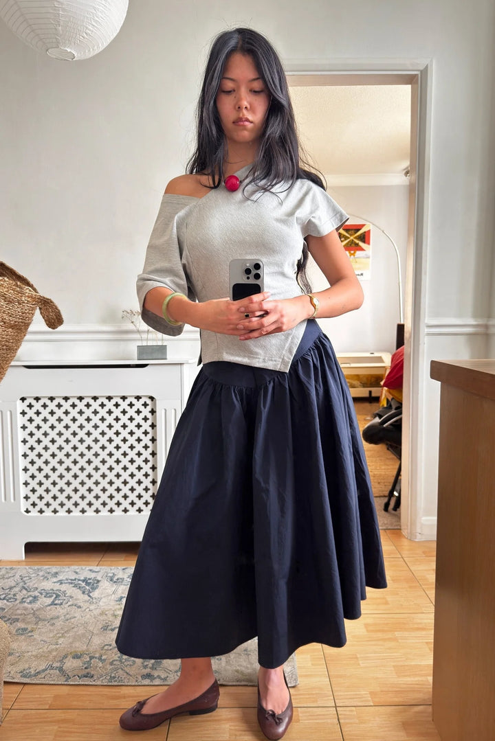 Deba Midi Skirt - Midnight