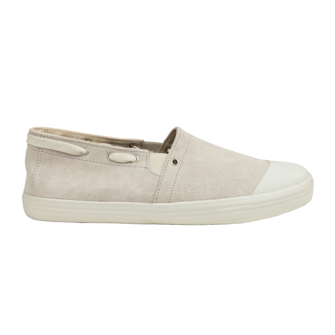 French Military Espadrille - Off White Suede
