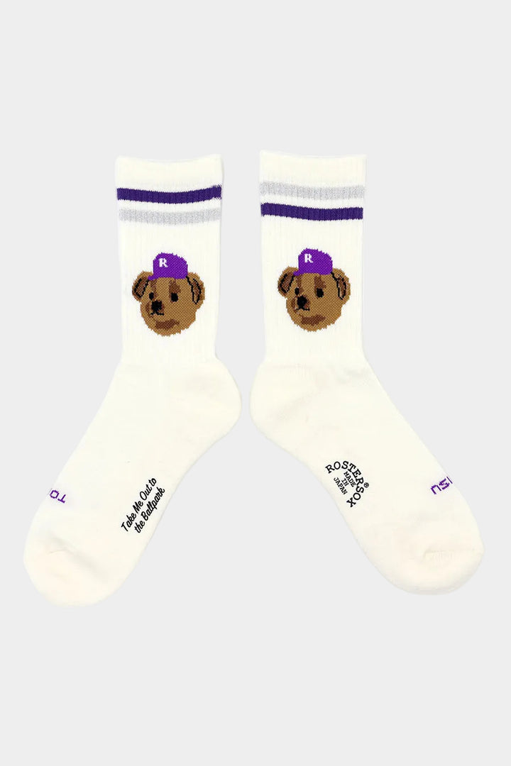 Team Bear Socks - Purple
