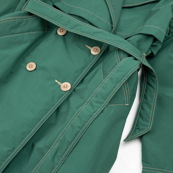 Oversized Trenchcoat - Bottle Green