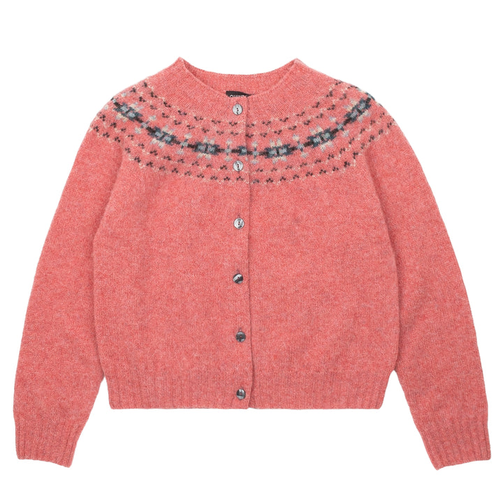 Fairisle Cardigan - Rosebud