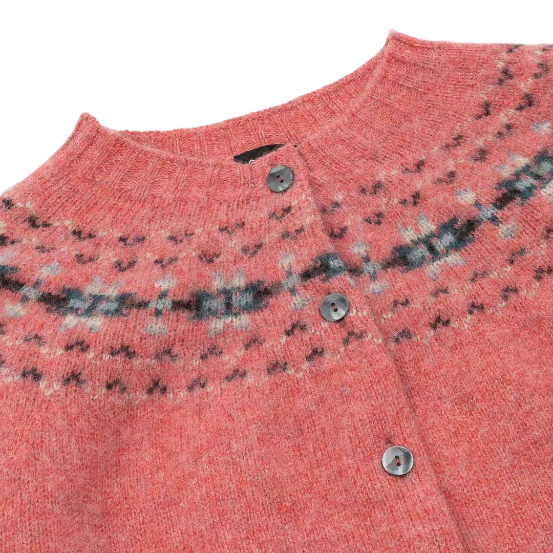 Fairisle Cardigan - Rosebud