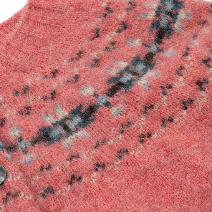 Fairisle Cardigan - Rosebud