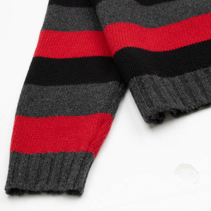 Striped Crew - Darby/Black/Red