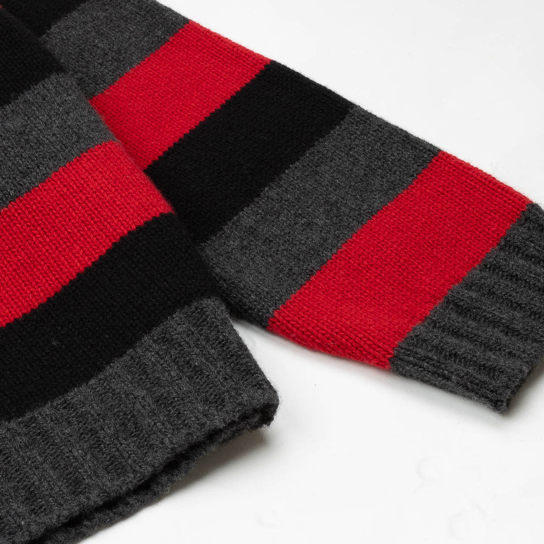 Striped Crew - Darby/Black/Red