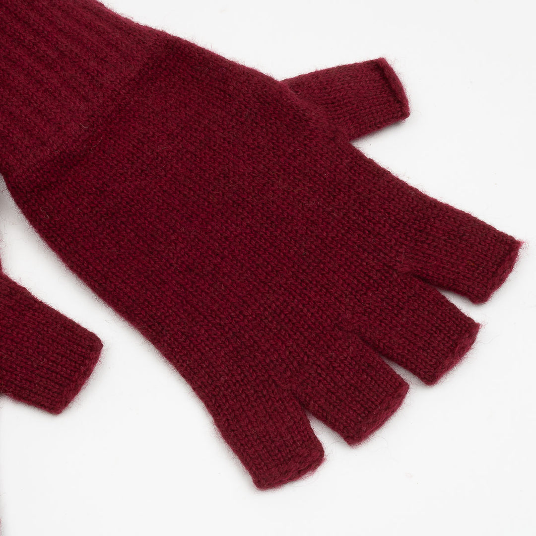 Cashmere Gloves - Claret/Oregano