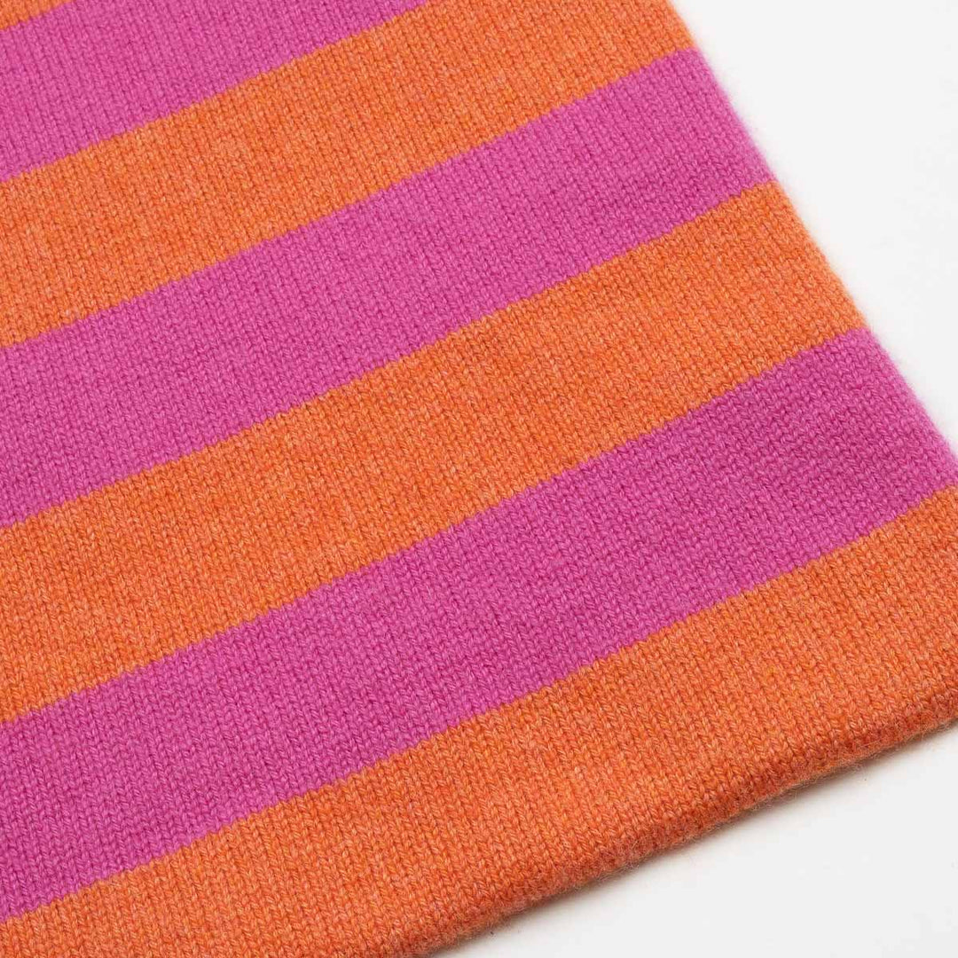 Double Thickness Cashmere Scarf - Coral/Pink