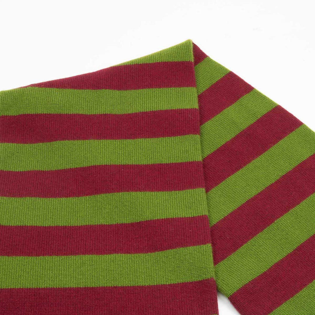 Double Thickness Cashmere Scarf - Claret/Oregano