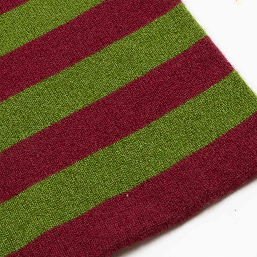 Double Thickness Cashmere Scarf - Claret/Oregano