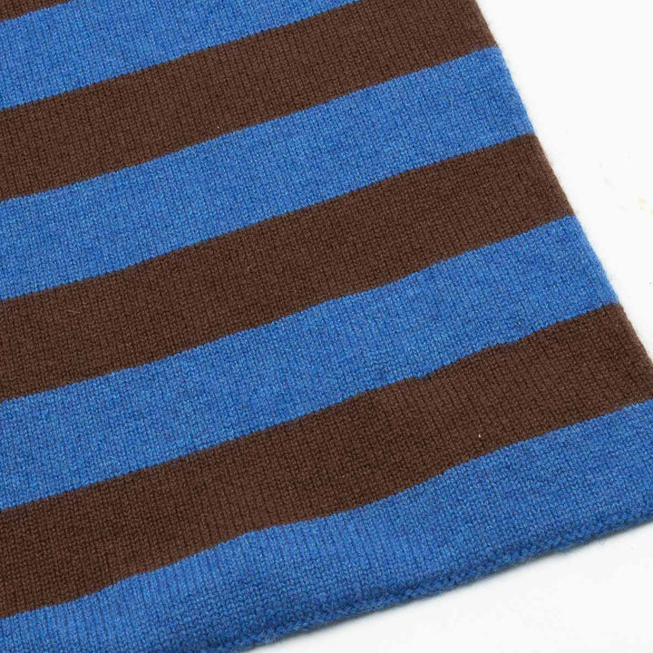 Double Thickness Cashmere Scarf - Café Noir/Coast