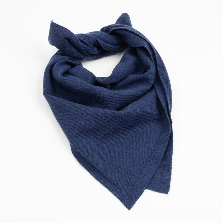 Boxy Jumper & Scarf - Delph Blue/Navy