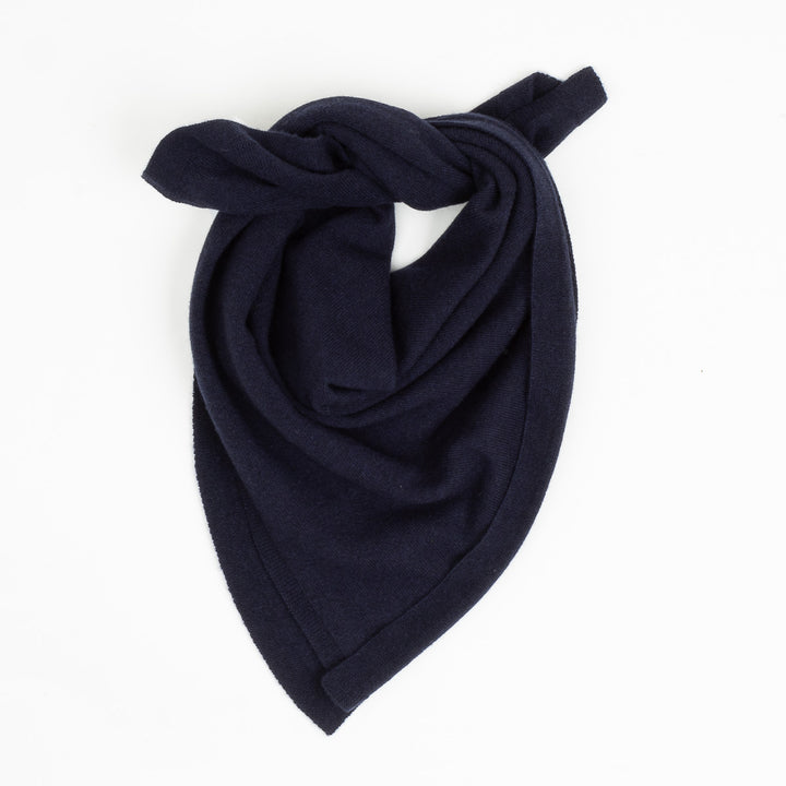 Boxy Jumper & Scarf - Fawn/Navy