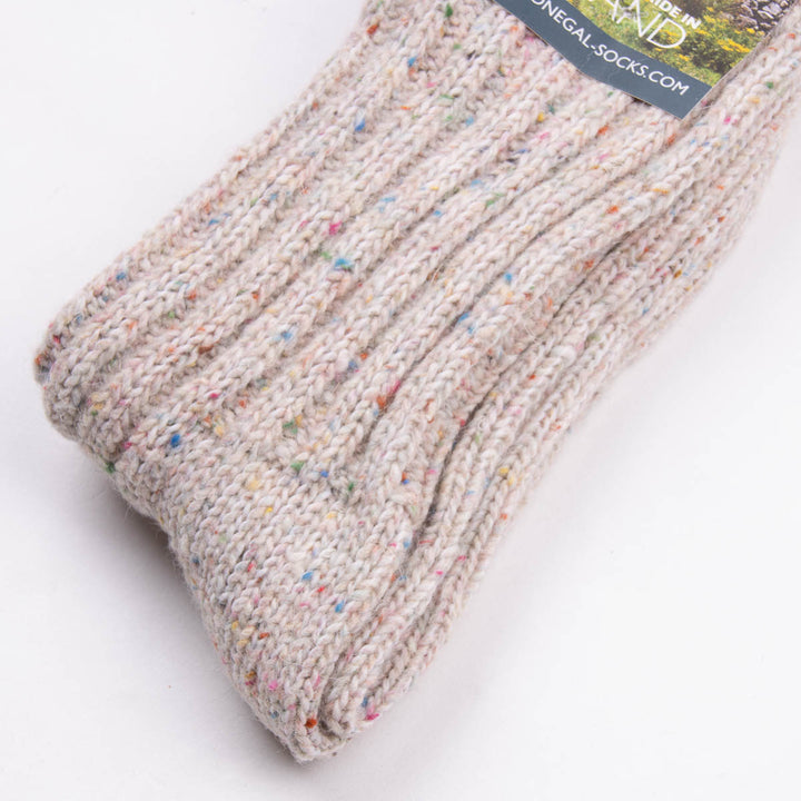 Wool Mix Donegal Socks - Nat Multi