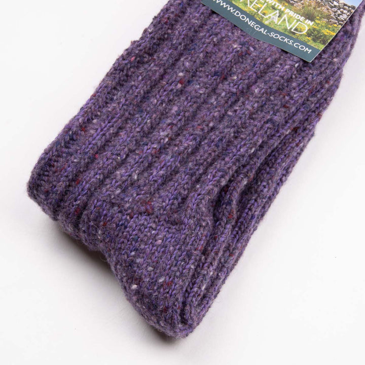 Wool Mix Donegal Socks - Purple - Frontiers Woman