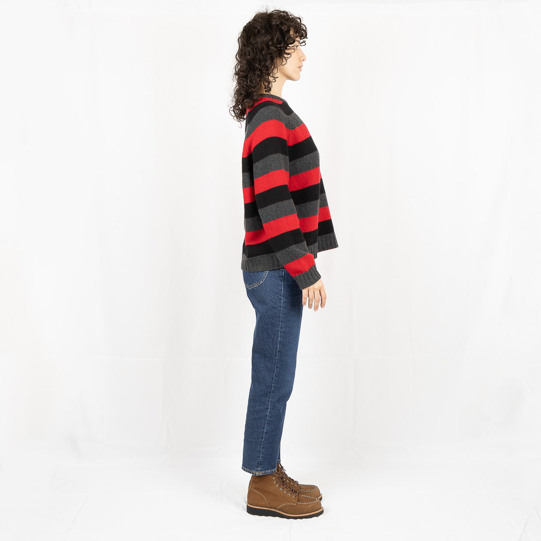 Striped Crew - Darby/Black/Red