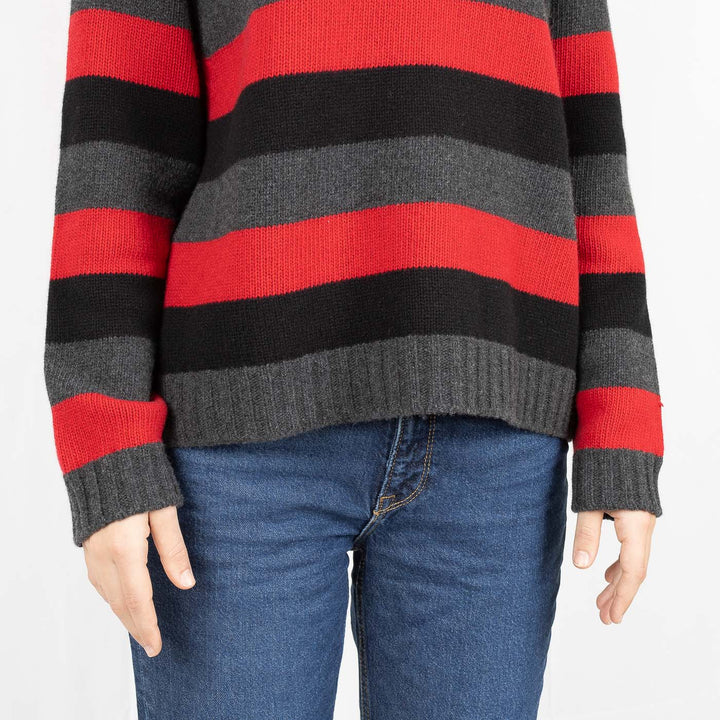 Striped Crew - Darby/Black/Red