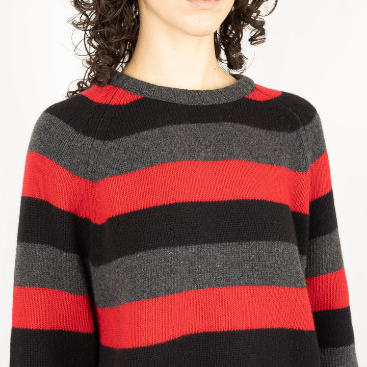 Striped Crew - Darby/Black/Red