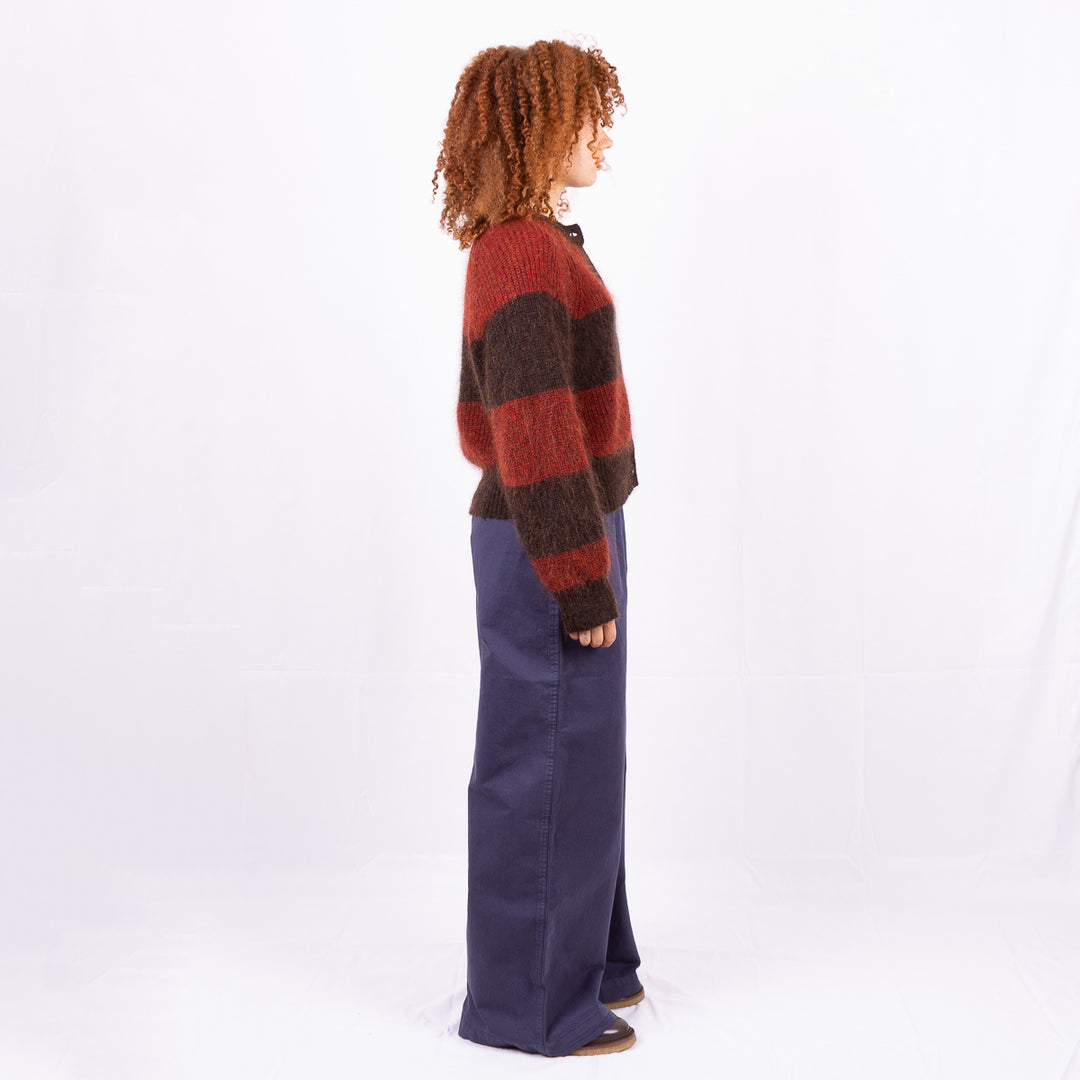 Foxtail Cardigan - Red Stripe