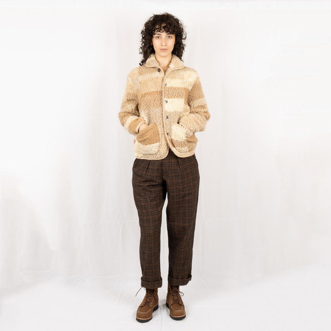 Lancaster Jacket - Sand Patchwork Fleece