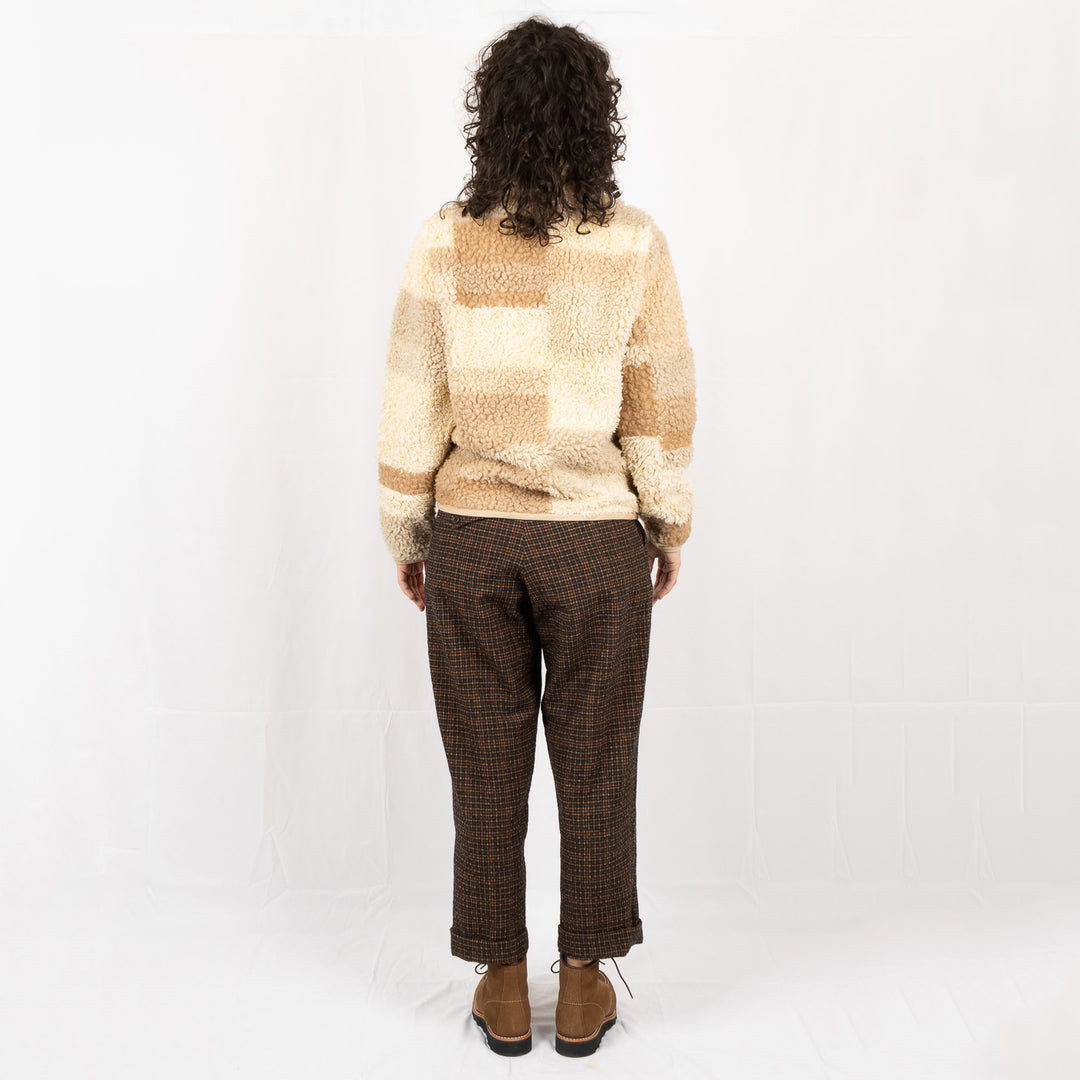 Lancaster Jacket - Sand Patchwork Fleece