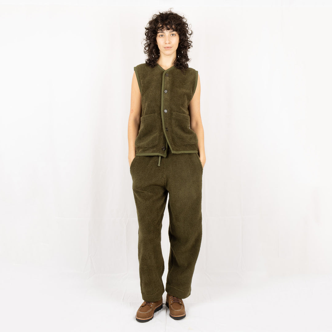 Lancaster Gilet - Olive Mountain Fleece