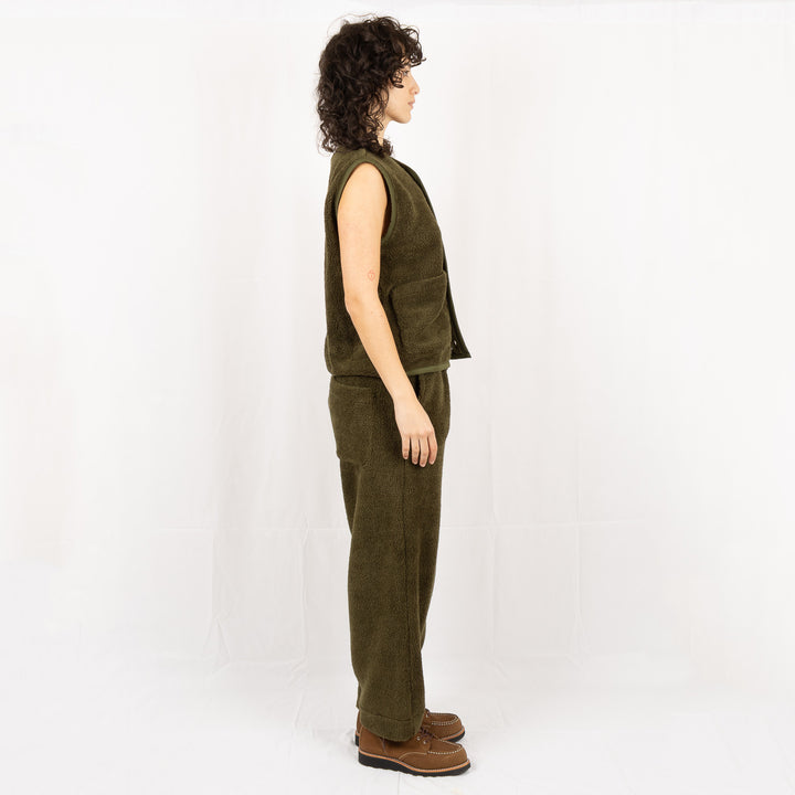 Lancaster Gilet - Olive Mountain Fleece