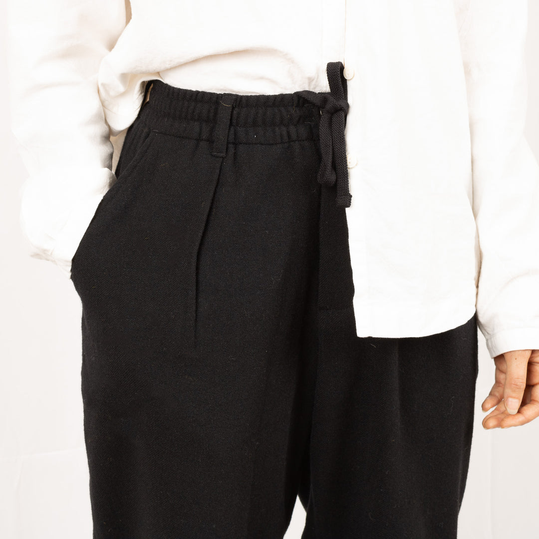 Oxford Pants - Black Recycled Soft Wool