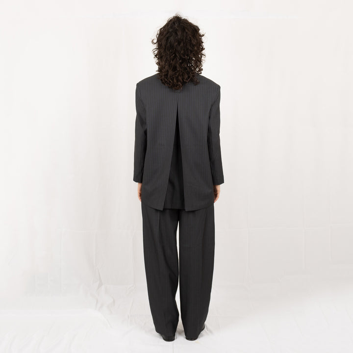 Phantom Charcoal Stripe Suiting Trousers