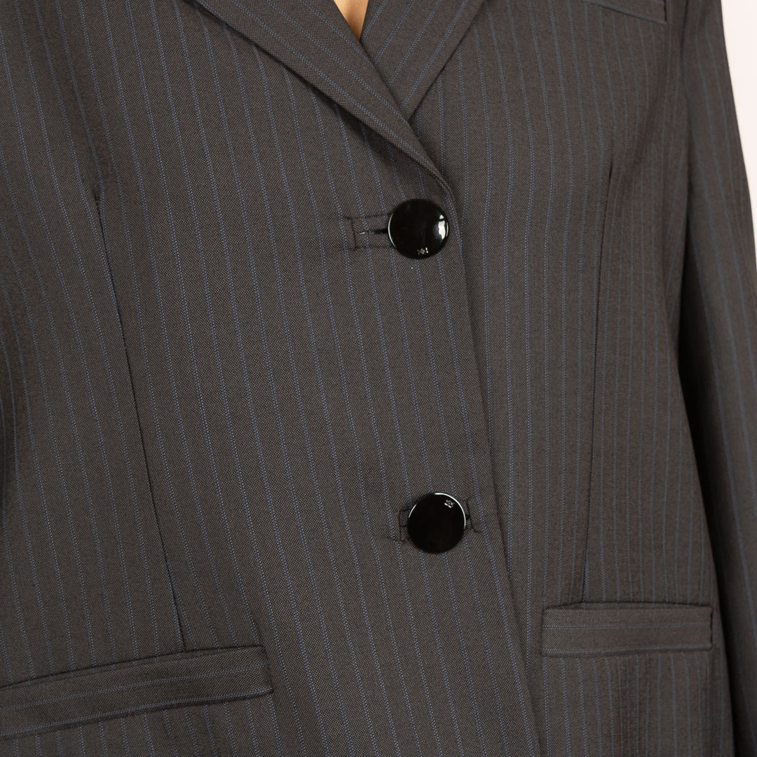 Phantom Charcoal Stripe Suiting Blazer