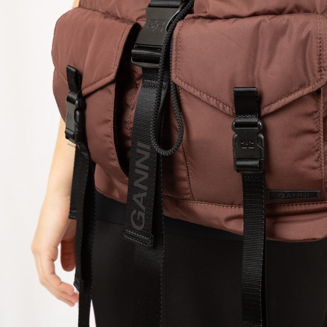 Burgundy Tech Backpack - Chocolate Fondant