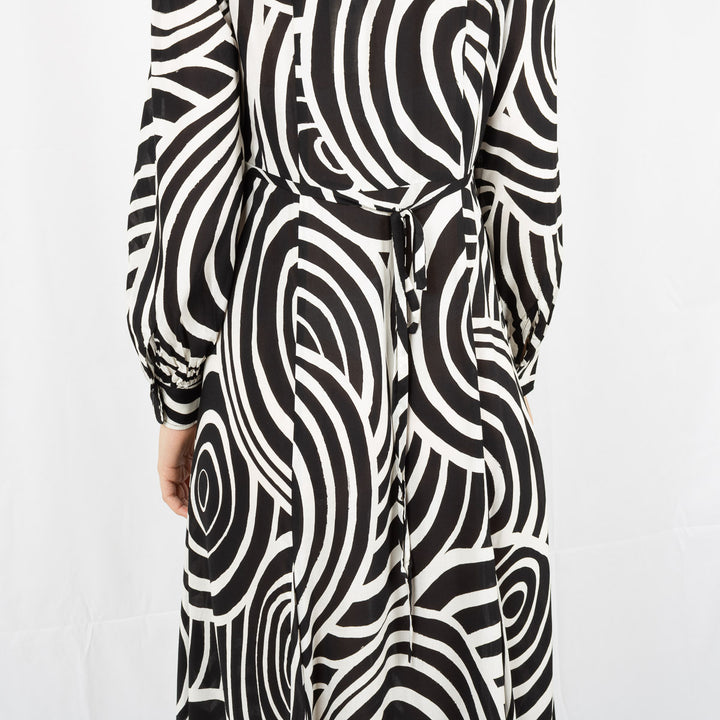 Maddison Dress - Whirlpool Mono