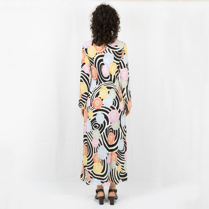 Alondra Silk Midi Dress - Whirlpool Floral Multi