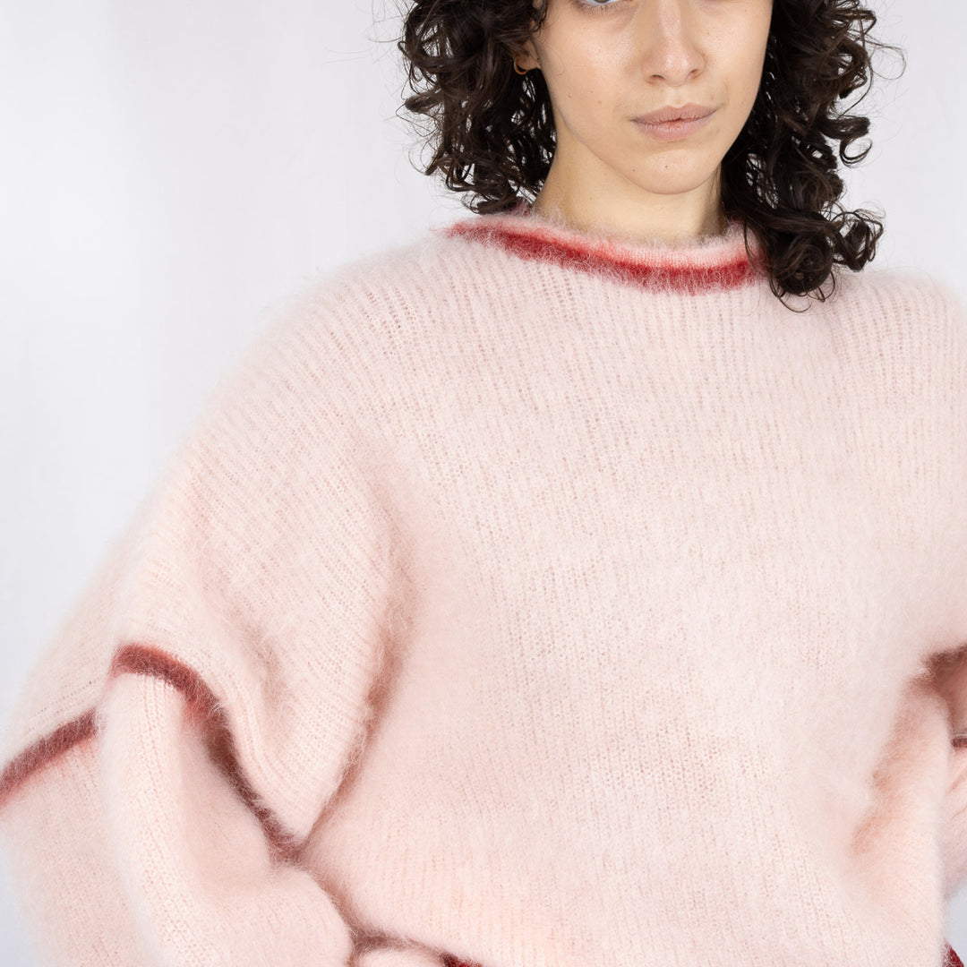 Mohair Pullover - Egg Shell Pink