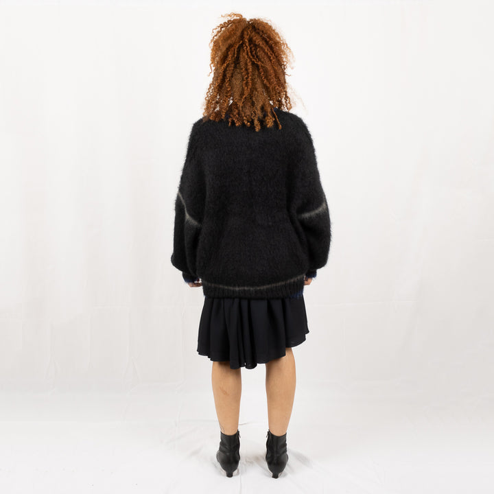 Mohair Pullover - Black Multi