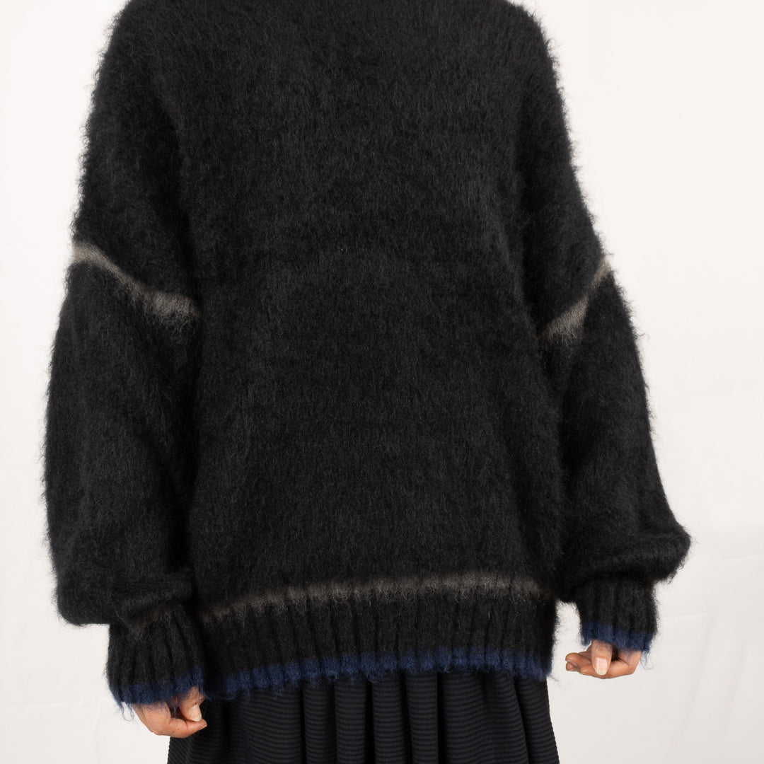 Mohair Pullover - Black Multi