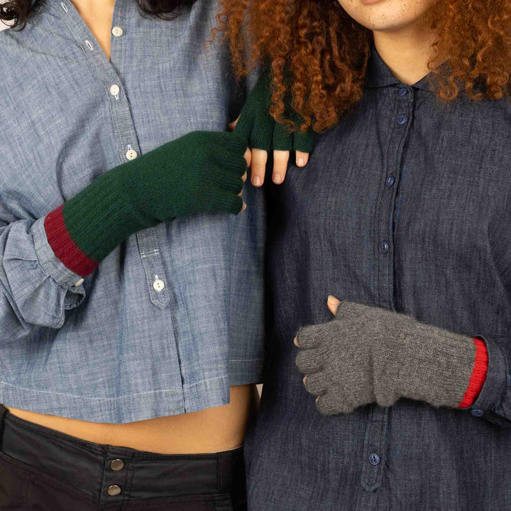 Cashmere Gloves - Darby/Regal Red