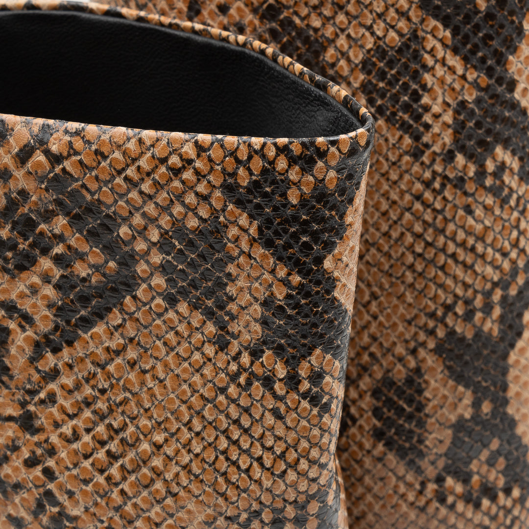 Clemmie Leather Boots - Snake Print