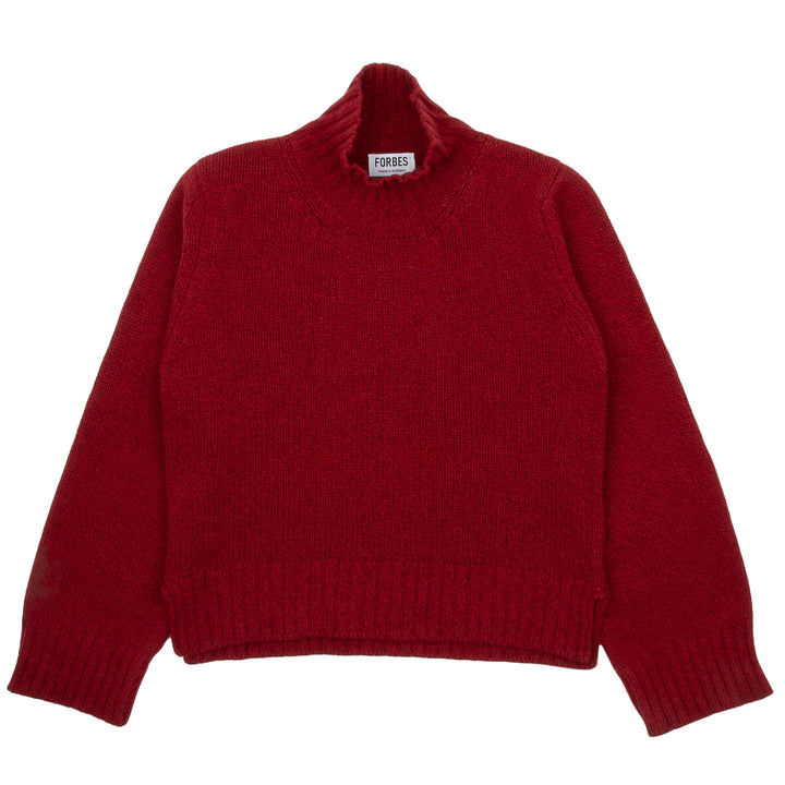 Funnel Neck Jumper - Cherry Melange