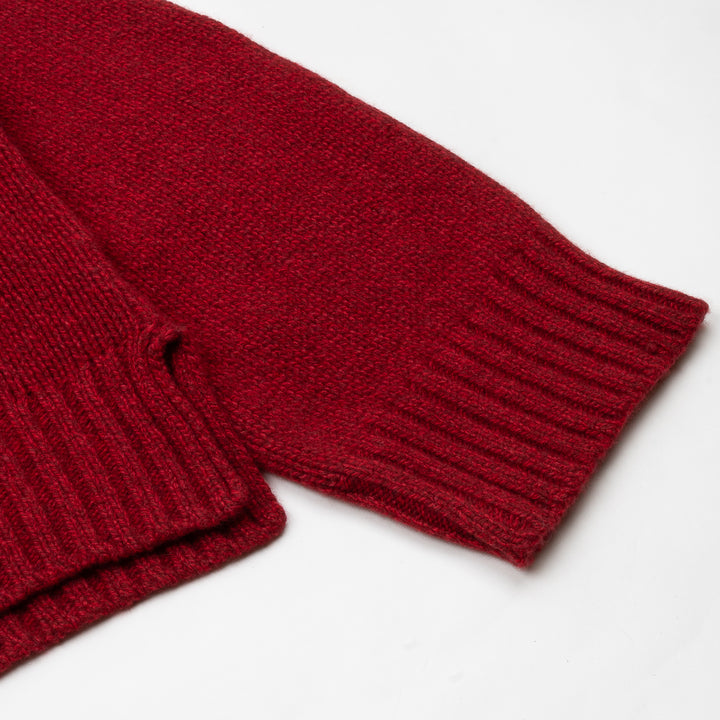 Funnel Neck Jumper - Cherry Melange