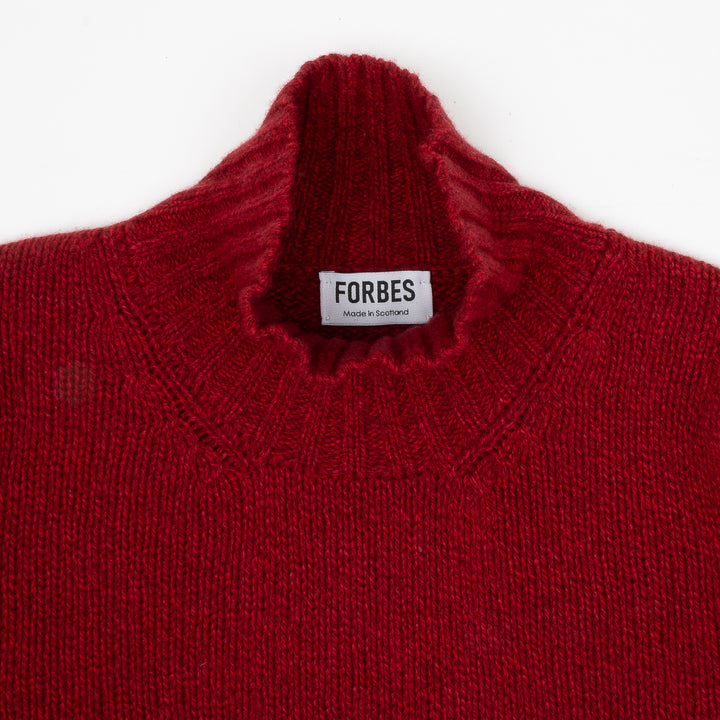 Funnel Neck Jumper - Cherry Melange