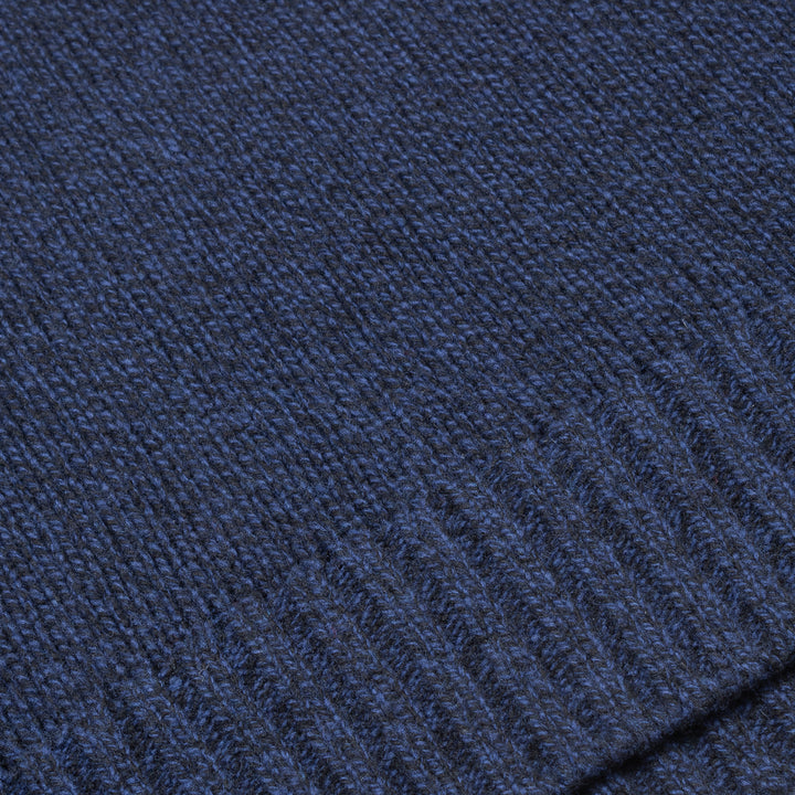 Funnel Neck Jumper - Navy Melange