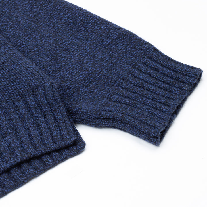 Funnel Neck Jumper - Navy Melange