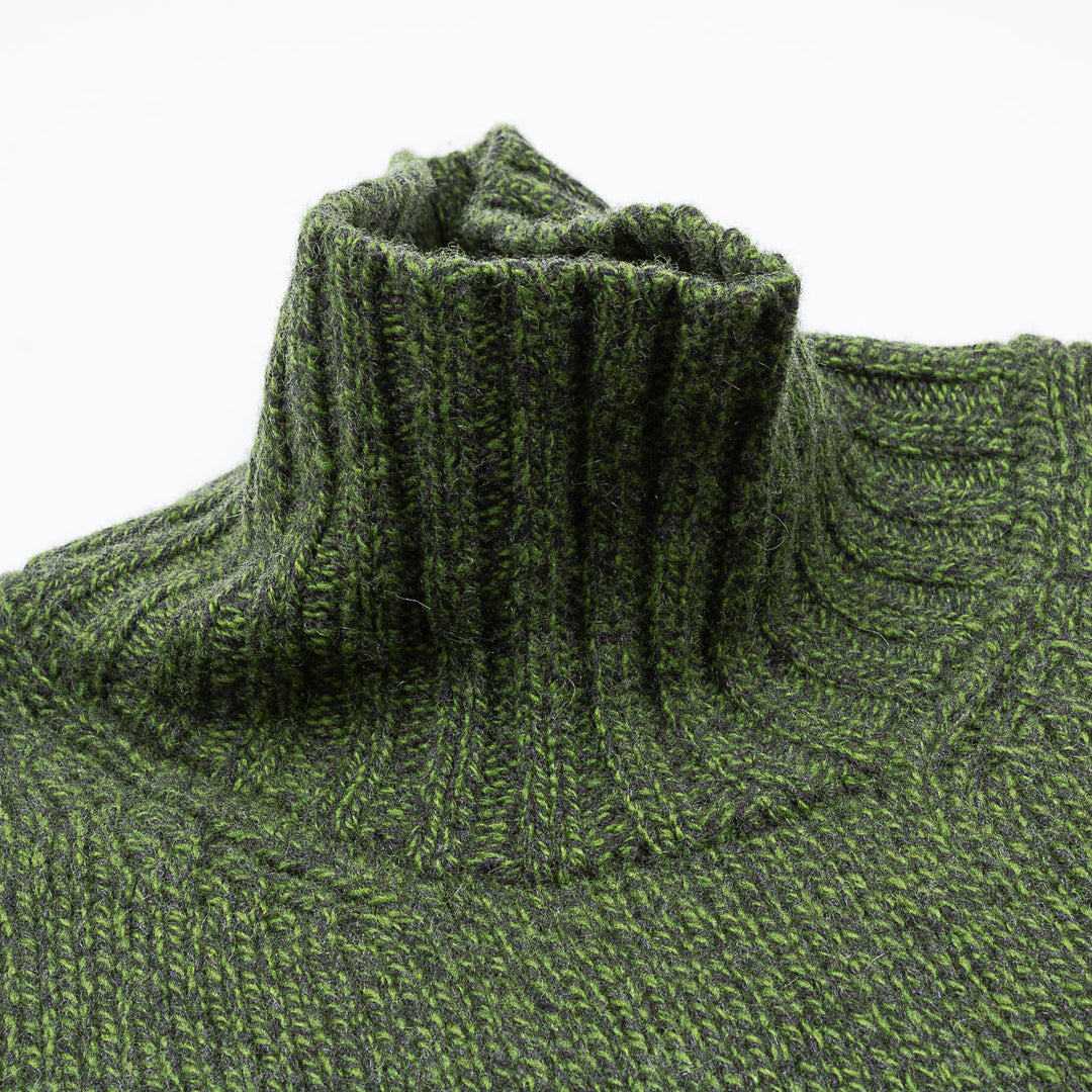 Funnel Neck Jumper - Forest Melange