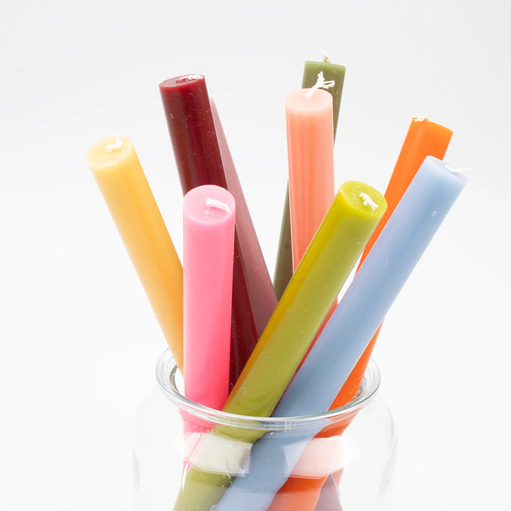 Peach Taper Candle - 12hr Burn