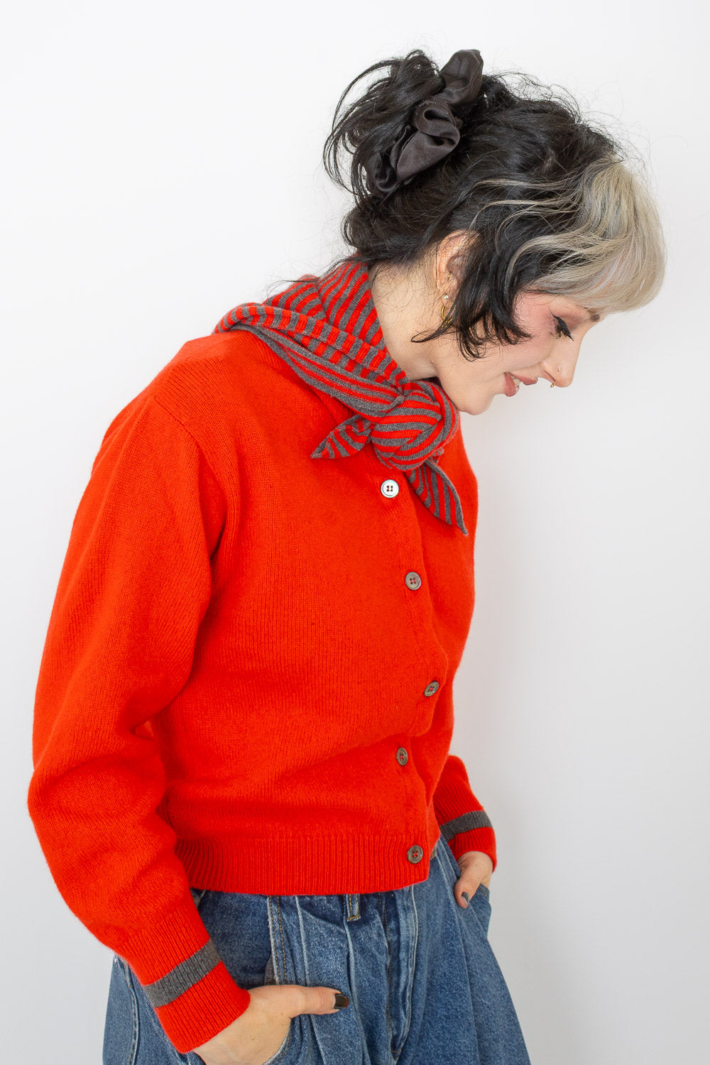 Jane Cardi & Neckerchief - Cherry
