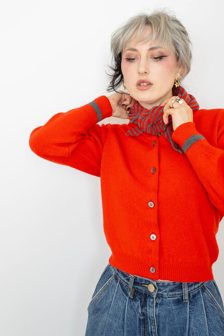 Jane Cardi & Neckerchief - Cherry